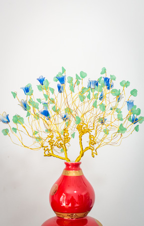 Handmade silk flowerの写真素材