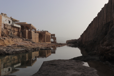 Batroun Phoenician Wall Reflection Ruinsの写真素材
