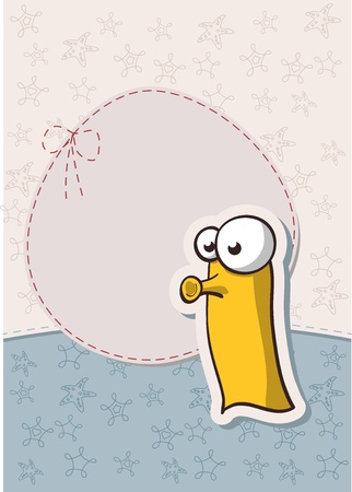 Vector Illustration of Baby Shower Cardのイラスト素材