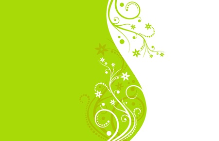 Green and white flower vector backgroundのイラスト素材