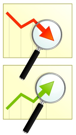 Two vector graphics - red and greenのイラスト素材