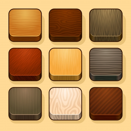 Set of wood texturesのイラスト素材