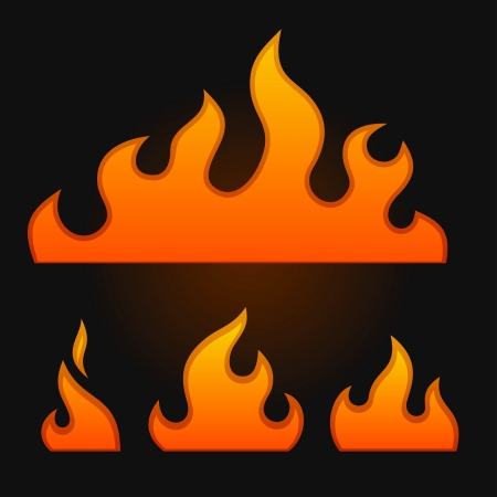 Set of fire elementsのイラスト素材