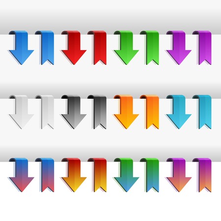 Color Ribbons and Arrows Setの写真素材