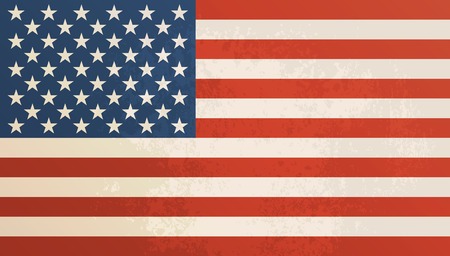 American flag vintage textured background. のイラスト素材