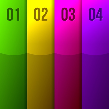 Abstract Colored Stripes. Green, Yellow, Red and Purple. Vectorのイラスト素材