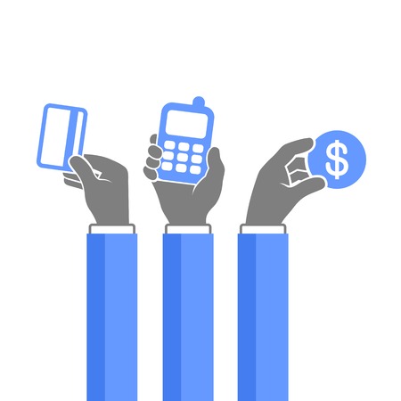 Online Payment Methods Icons Set  Vector illustrationのイラスト素材