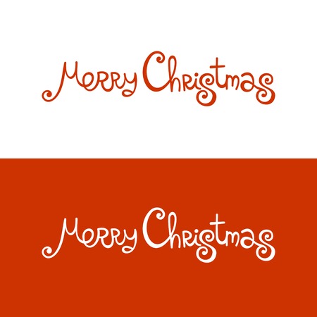 Merry Christmas Lettering for Greeting Card. のイラスト素材