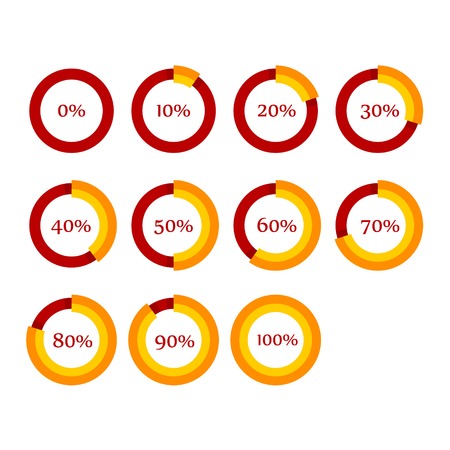 Percentage Diagram Presentation Design Elements. Vector illustrationのイラスト素材