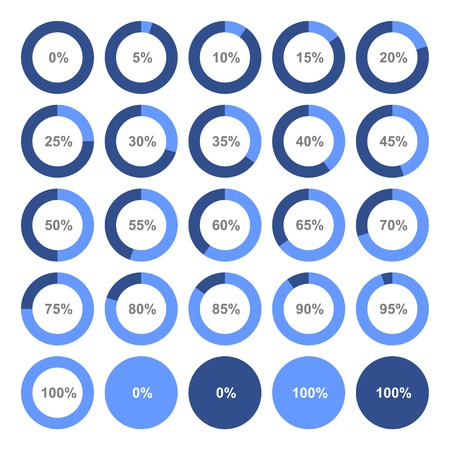 Circle Diagram Pie Charts Infographic Elements. Vector illustrationのイラスト素材