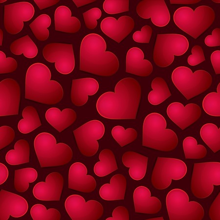 Red Hearts Seamless Backgroundのイラスト素材