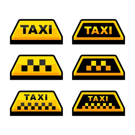 Taxi Logo Setのイラスト素材