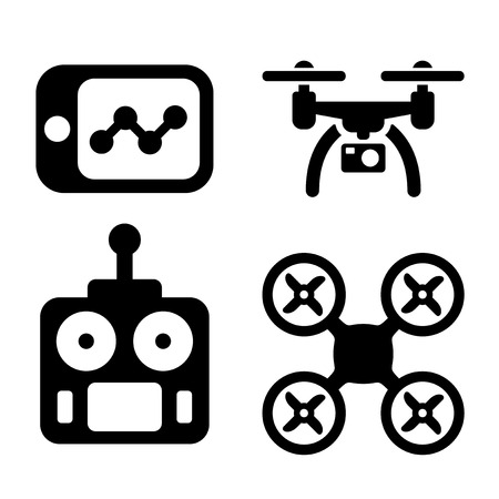 Quadrocopter Icons.のイラスト素材