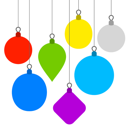 Christmas Background with Flat Balls. Vector illustrationのイラスト素材