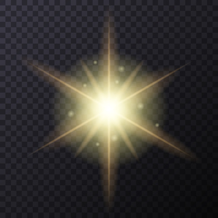 Light Color Glow Flare Star Effect. Vectorのイラスト素材