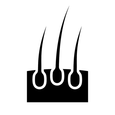 Simple Hair Follicle Icon on White Background. Vector illustrationのイラスト素材