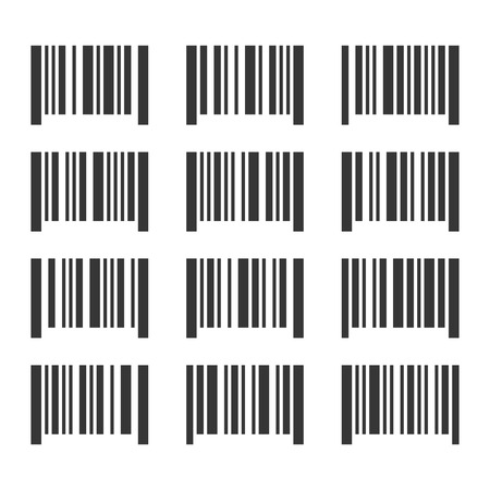 Bar Codes Set on White Background. Vector illustrationのイラスト素材