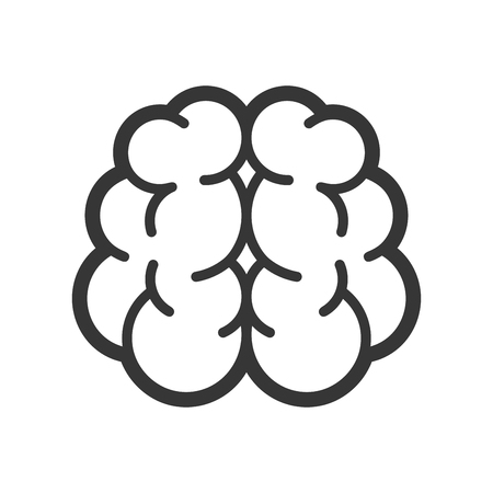 Brain Logo Icon on White Background. Vector illustrationのイラスト素材