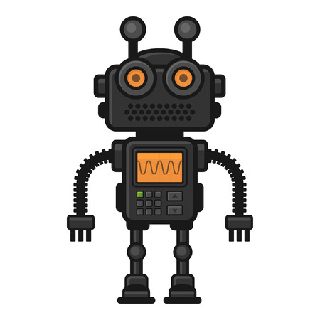 Fiction Robot on White Background. Vector Illustration.のイラスト素材