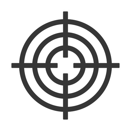 Shooting Target Icon Isolated on White Background. Vector illustrationのイラスト素材