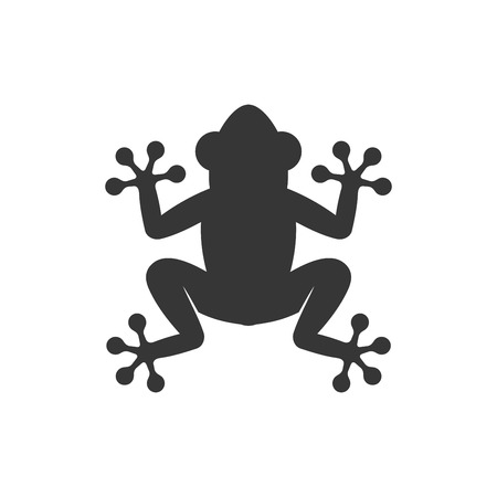 Frog Icon on White Background. Vector illustrationのイラスト素材