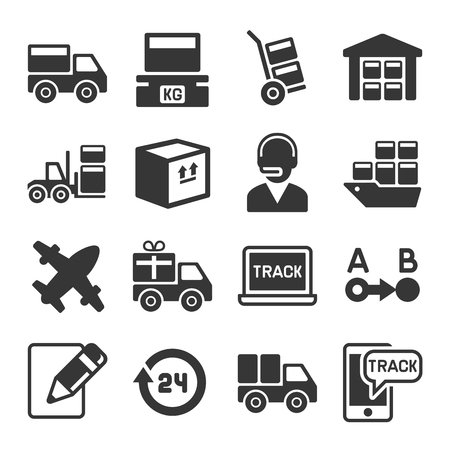 Shipping, Logistic and Delivery Icons Set. Vectorのイラスト素材