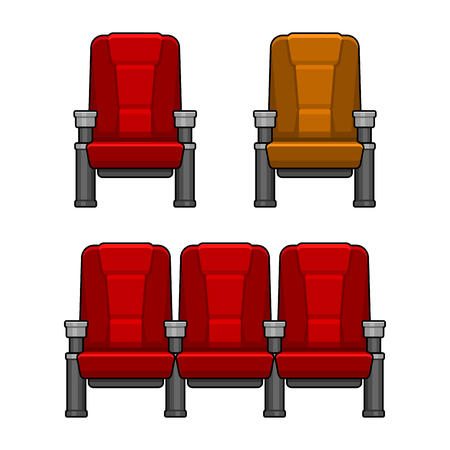 Cinema Red Chairs Setのイラスト素材