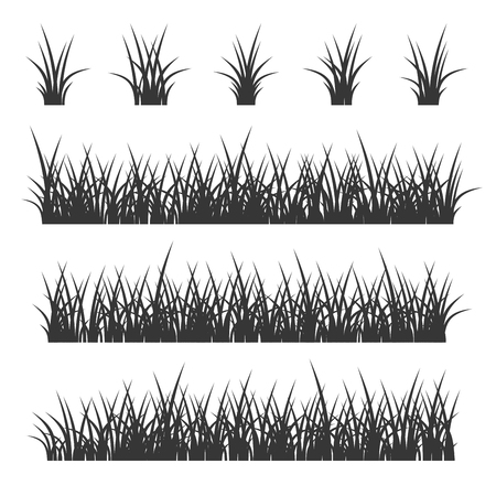 Grass Set on White Background. Vectorのイラスト素材