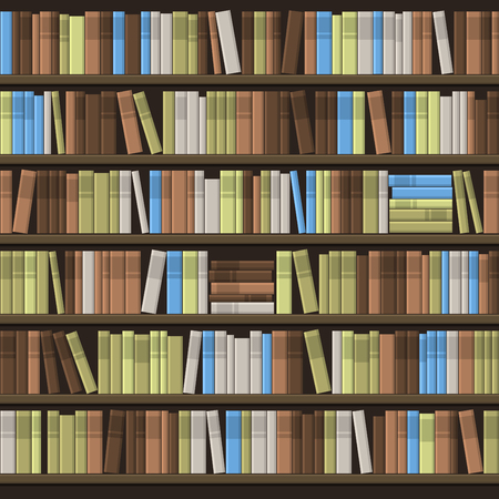 Library Book Shelfのイラスト素材