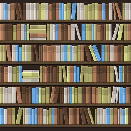 Library Book Shelfのイラスト素材