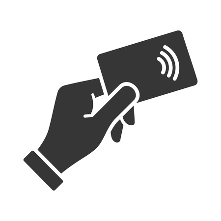 Hand with NFC Payment Credit Card Icon. Vectorの写真素材
