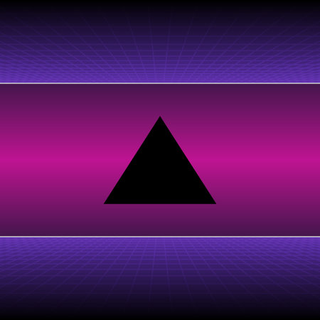 Retro Neon Light Synthwave Sci-fi Background. Vector