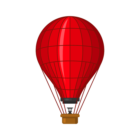 Hot Air Balloon Icon. Flat Style Vectorのイラスト素材