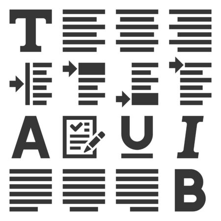 Text Write and Edit Icons Set. Vectorのイラスト素材