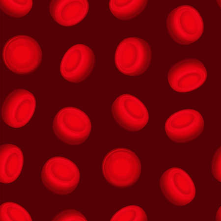 Red Blood Cells Seamless Pattern Background. Vectorのイラスト素材