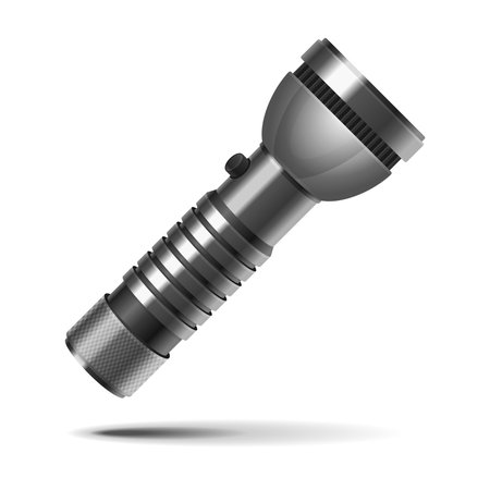 Led Flashlight Icon on White Background. Vectorのイラスト素材