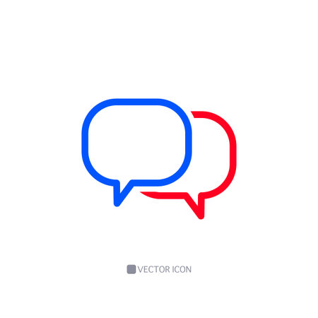 SMS message flat icon - Vectorのイラスト素材