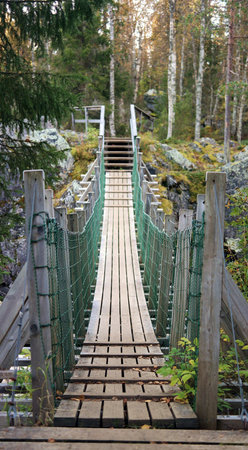 Rope bridgeの写真素材