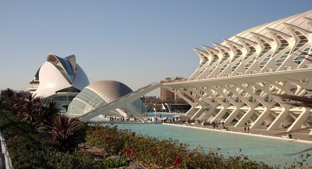 Hemicferic, Arts Palace and Science Museum in City of Arts and Sciences in Valenciaのeditorial素材