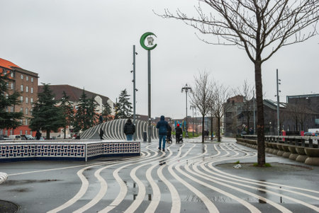 Superkillen Park in Copenhagen, Denmarkの写真素材