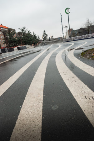 Superkillen Park in Copenhagen, Denmarkの写真素材