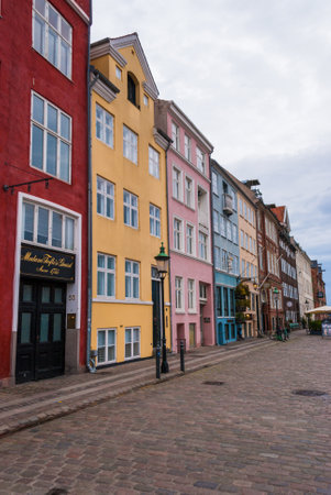 Colorful houses in the historical city center of Copenhagen, Denmarkの写真素材