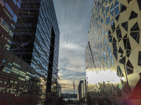 Barcode Project, the modern architecture in Oslo city center, Norwayの写真素材