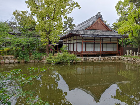 Sumiyoshi Taisha Shrine in Osaka, Japanの写真素材