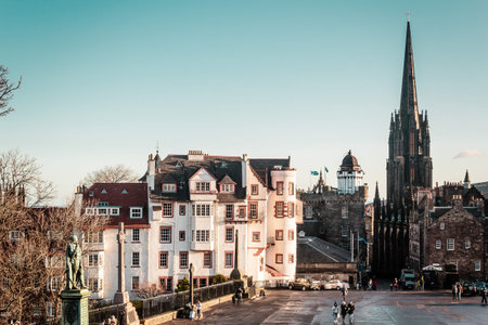 Photo of Buildings and houses of Edinburgh, Scotlandの写真素材
