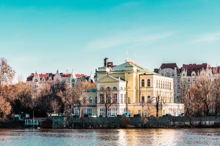 Photo of Buildings and Streets near Vltava River in Prague, Czech Republicのeditorial素材