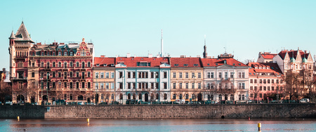 Photo of Buildings and Streets near Vltava River in Prague, Czech Republicのeditorial素材