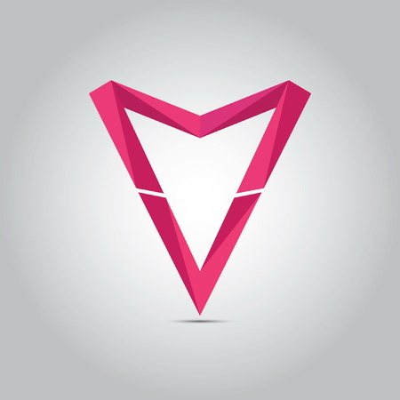 logo heart pink diamond vのイラスト素材