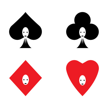 face card poker gameのイラスト素材