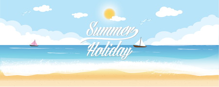 Summer Holiday Vintage Styleのイラスト素材